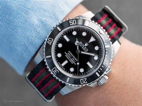 rolex nato strap|rolex submariner 2020 rubber strap.